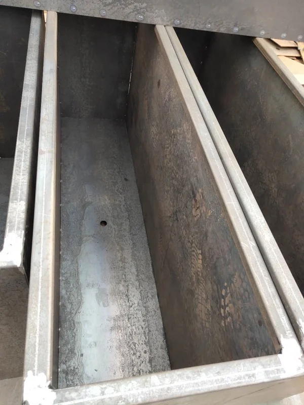 Metal Flower Pots Rectangular Corten Steel Planter Box