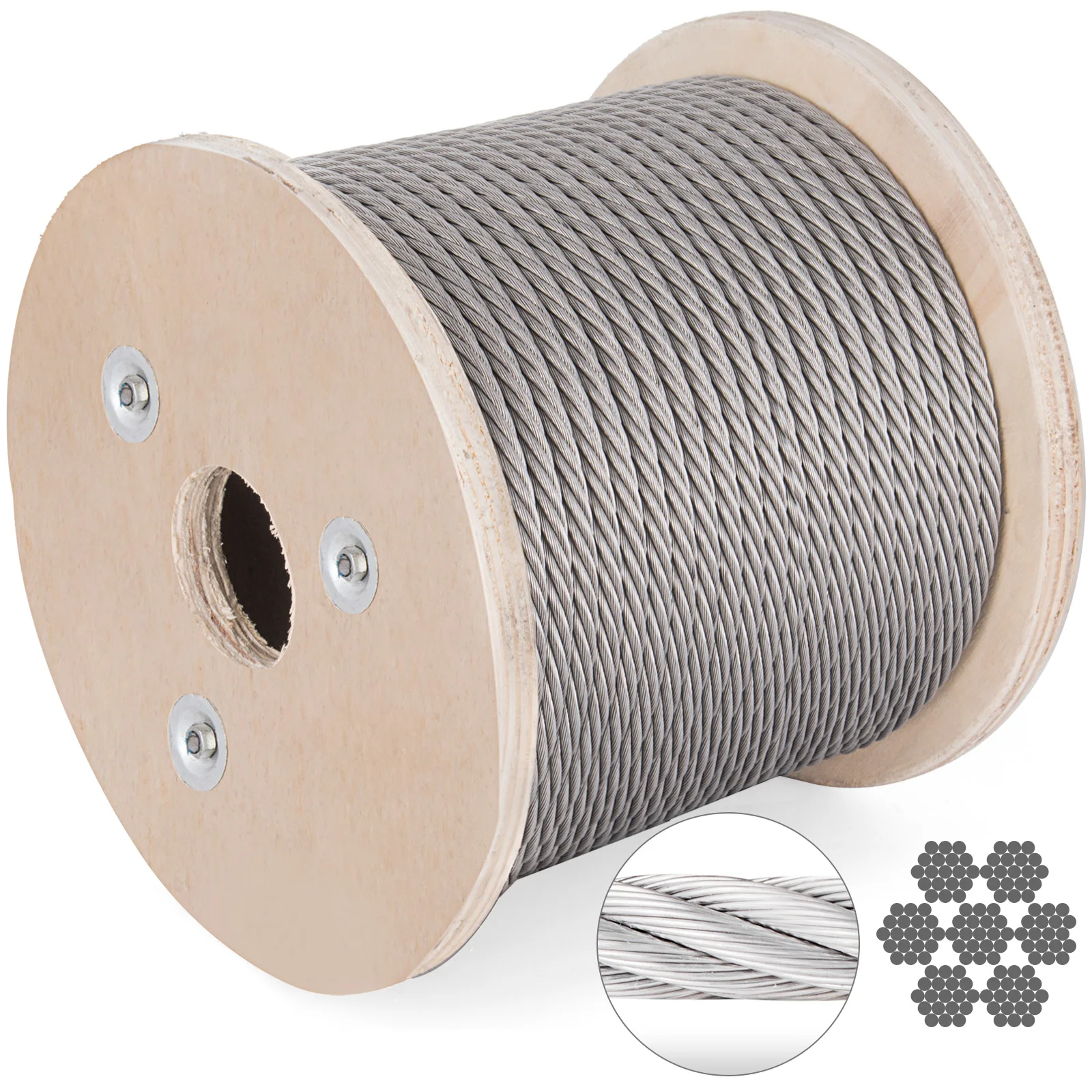 Haiboer 7X7 6MM Galvanized Stainless Steel Wire rope for Stair Protection