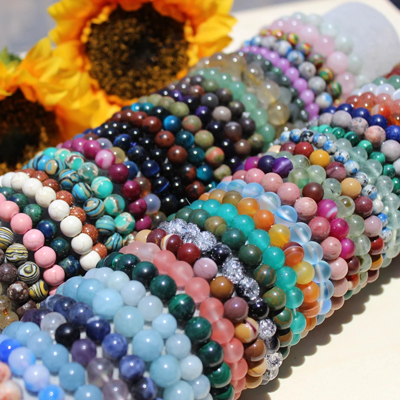 Wholesale Various Natural Crystal Bracelets Healing Beads Jewelry Stretch Bracelet