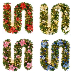 Christmas Wreath Handmade Rattan Pendant Garland Shopping Mall Christmas Tree Door Decoration Wreath Guirnalda Navidad Top grade