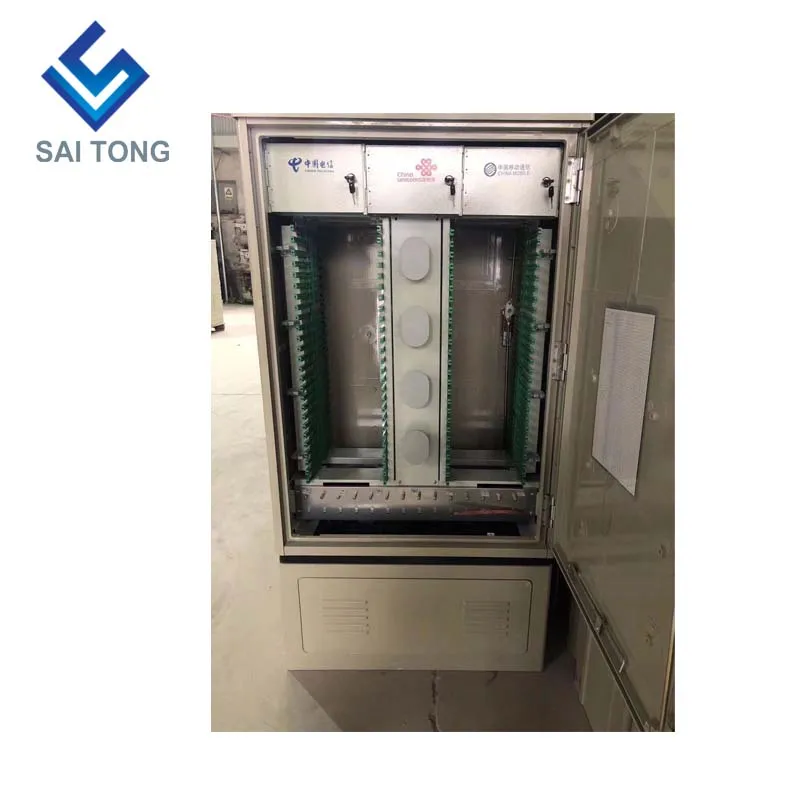 SaiTong FTTH Splice 288 Core fiber optical SMC cabinet waterproof IP55 smc fiber cabinet Support for Standard or Customized