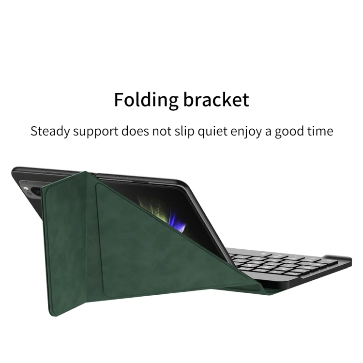 New Arrival For Samsung Galaxy Z Fold5 GKK Magnetic Folding Wireless BT Keyboard Leather Case with Pen