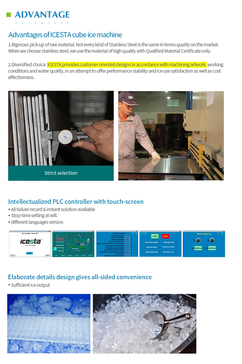 1000 кг 1 т 3 тонны коммерческая машина для производства кубического льда бара пищи ресторана