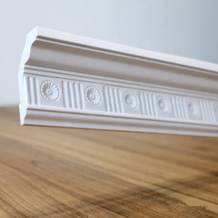 white architectural PU plastic polyurethane decorative crown corner ceiling foam moulding cornice