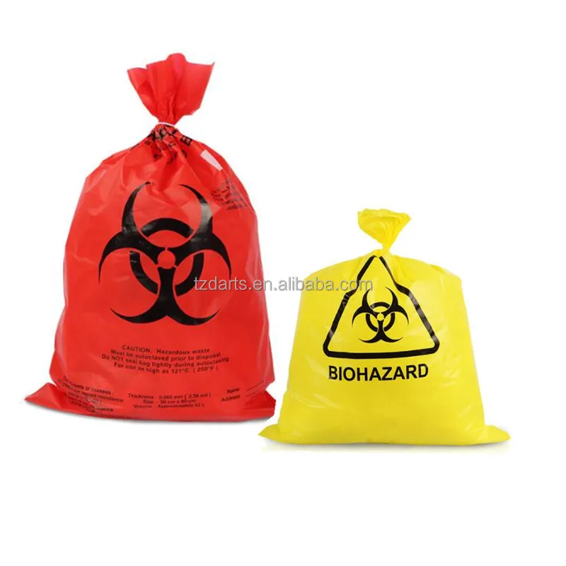 Wholesale Disposable 70*90cmlab  red yellow  Customized Autoclave Plastic  Hospital   Medical  Waste Bags