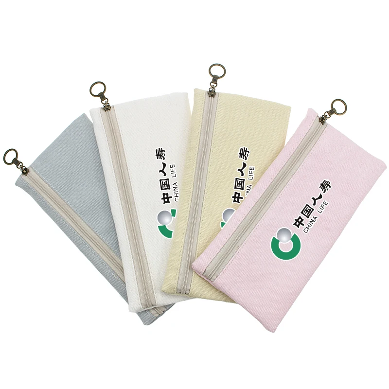 Высокое качество, низкий минимальный объем заказа, школьная упаковка на молнии, канцелярские принадлежности, мешок из хлопчатобумажной и льняной ткани, сумка для ручек