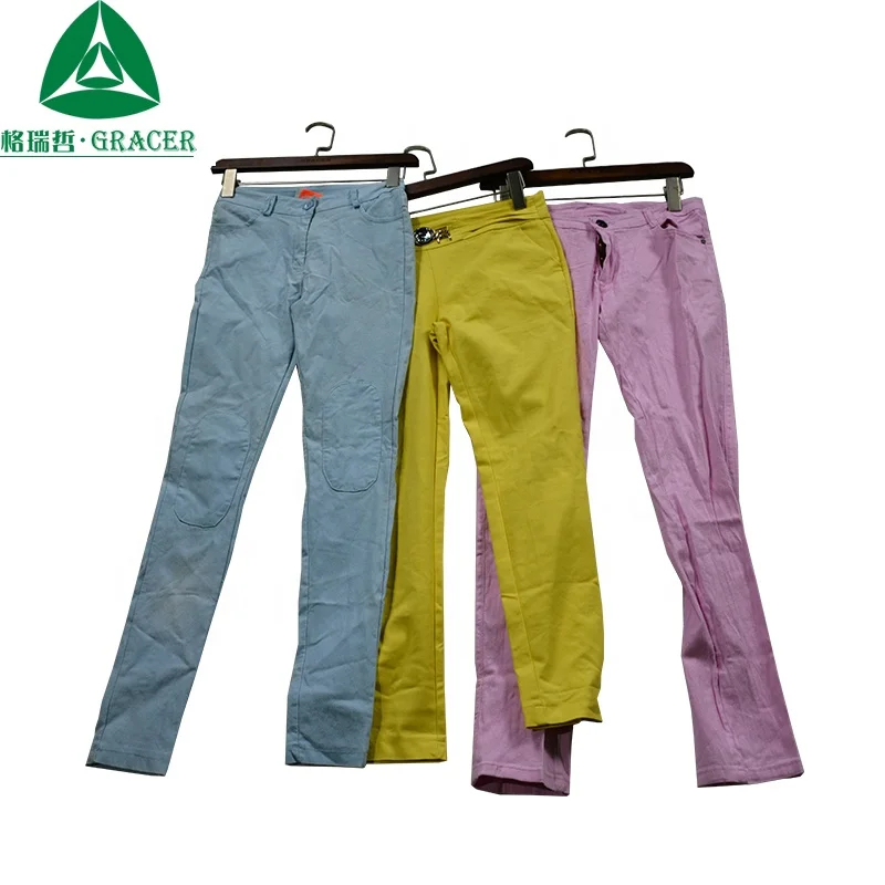 Thrift Clothes Branded Womens Sweat Pants Second Hand Clothes Europe Cheapest Summer Used Clothing