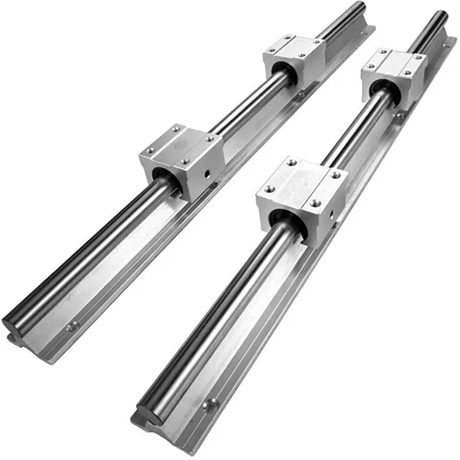 Linear Rail Guide 2Pcs SBR20 1000mm(39.4 inch)Linear Slide Rail + 4Pcs SBR20UU Bearing Linear Guide Slide Blocks for CNC Machine
