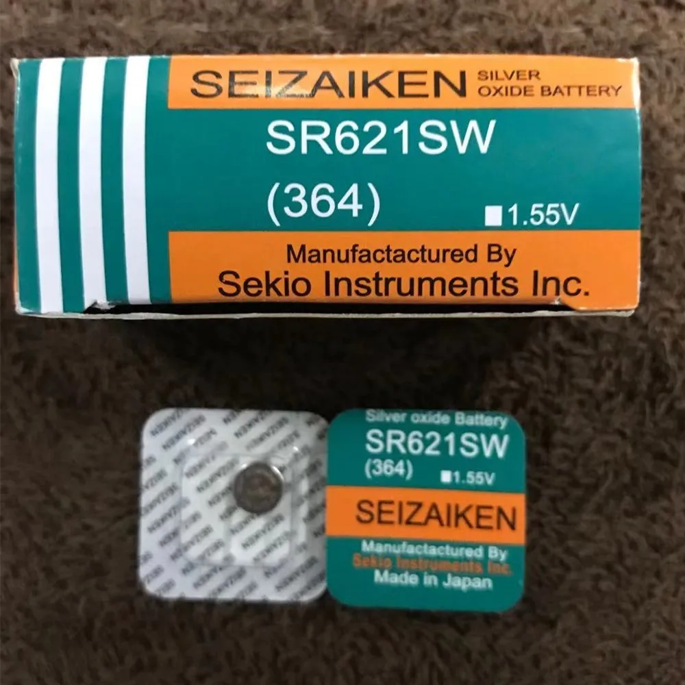 1.55v silver oxide battery watch battery SG1 SR60 SR621SW 364  Product 0% Hg 377 button cell 626 ag4 watch for SEIZAIK