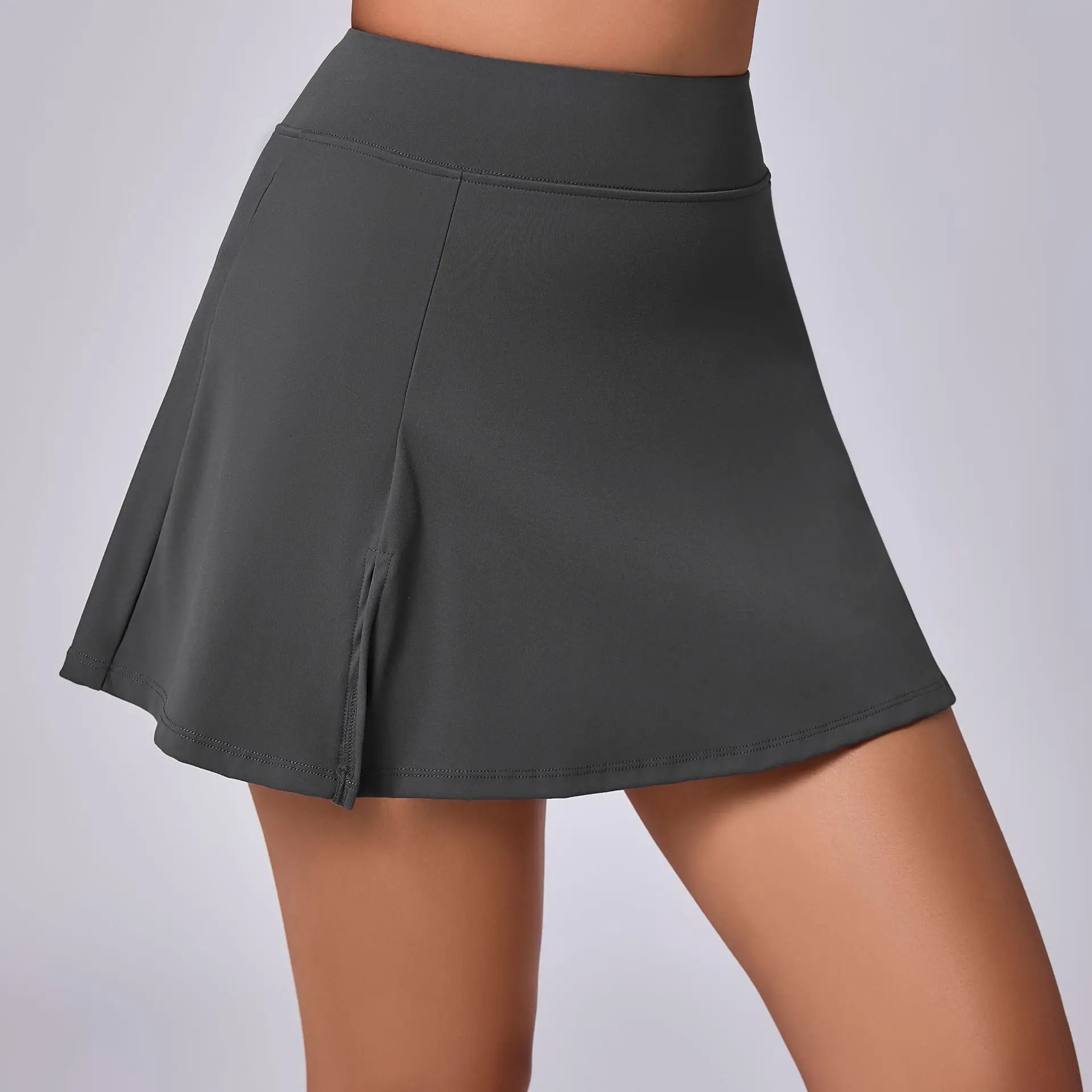 XW-6358 Slim Fit Wholesale Gym Activewear Fitness High Waist Women Sports Custom Side Pocket Athletic Tennis Golf Skirt
