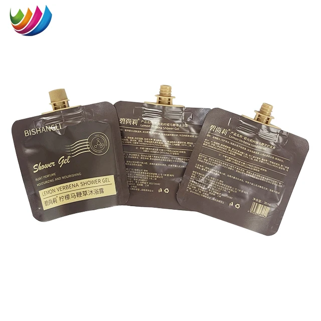 Custom Printed 30ml Liquid Pouch Reusable Detergent Packaging Spout Pouch Bags For Shampoo And Shower Gel