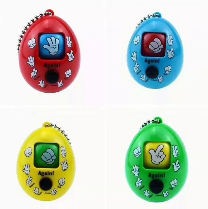 Funny Guess Boxing Face Changing Keychain Pendant Rock Paper Scissors Play Guessing Egg Toy For Family Game