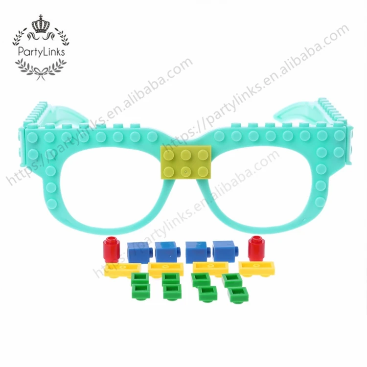 New Glasses Blocks Baseplate DIY Toy Glasses Frame Brick Compatible With Legoed Party Christmas Favors Carnival Decoration