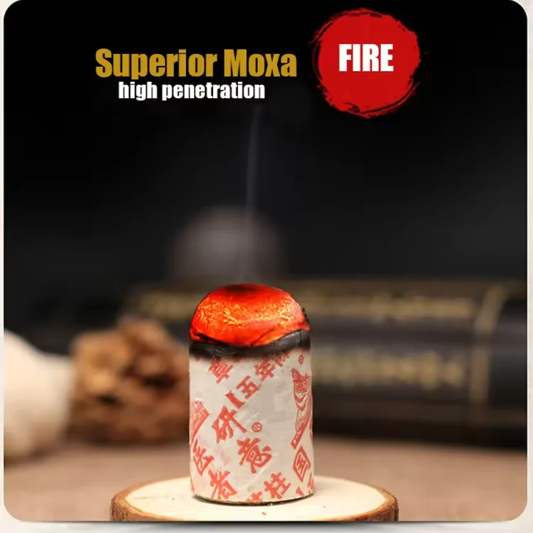 108 Cones 20:1 Moxa Tube Artemisia Mugwort Wormwood Cone Moxibustion Roll Handmade Moxa Column for Sale