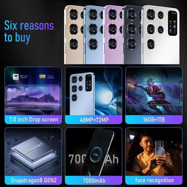 2025 S24 Ultra Ai оригинальный мобильный телефон 16gb + 1tb 5g Dual Sim сотовый Pro смартфоны Новый мини дешевый