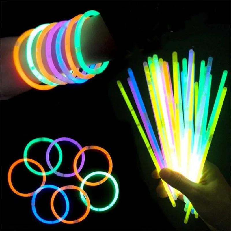 Party Fluorescence Light Glow Sticks Bracelets Necklaces Neon for Wedding Party Glow Sticks Colorful Glow Stick