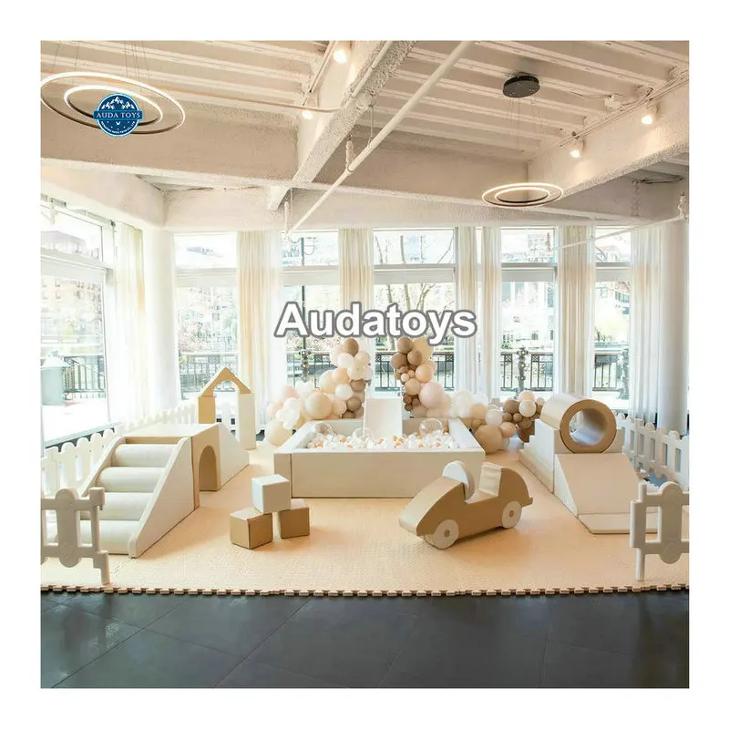 Natural and nude Kids Party Commercial Soft Play Equipment Package Set