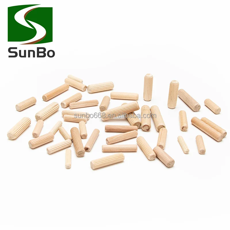 Cheap Price  Wood Dowel Pins  Furniture Connecting Wood Screw  Wooden Dowels   Fluted
