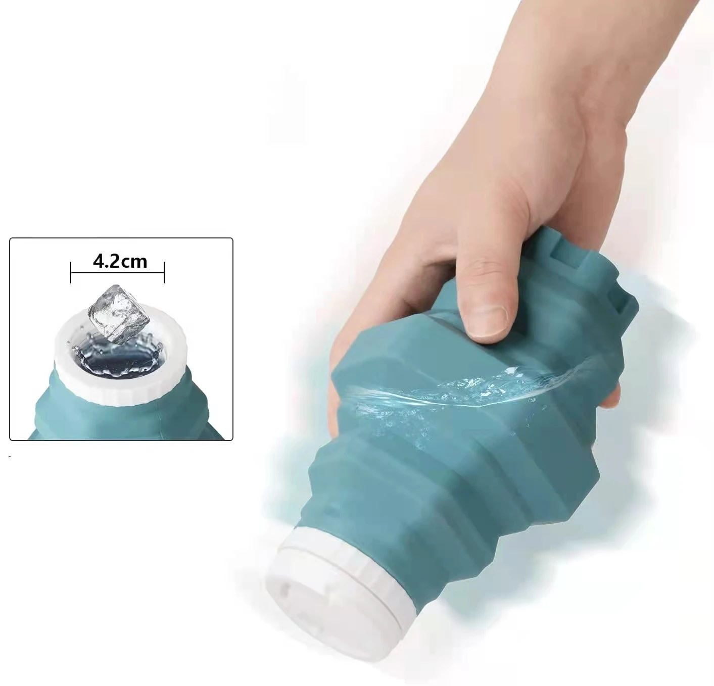 foldable bottle sport water bottle 500 ml drinking 2022 new products custom logo wholesale direct silicone  material