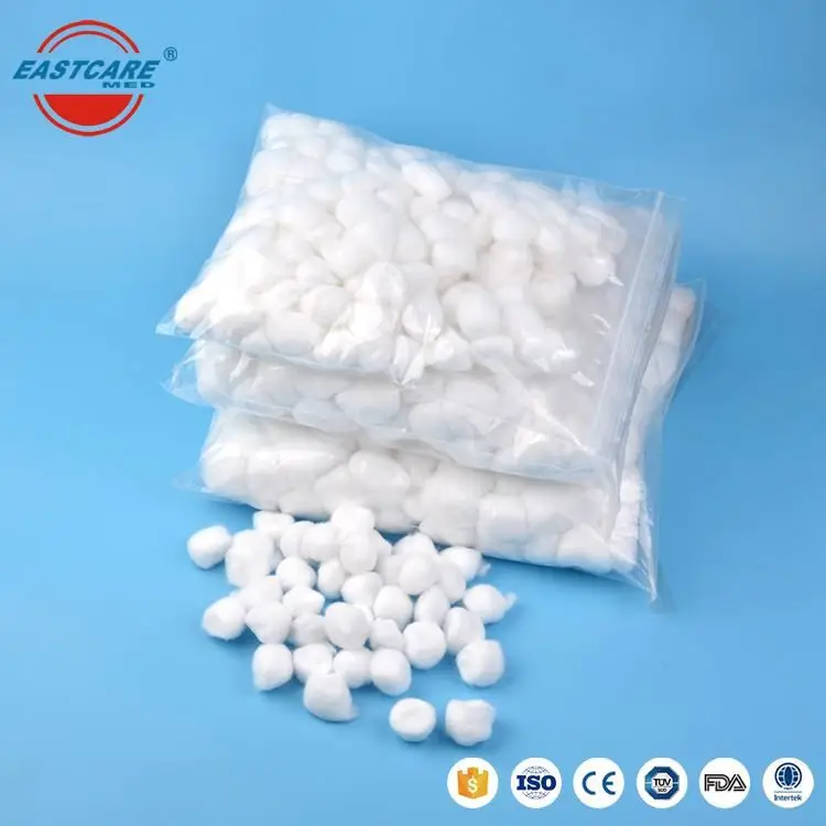 Eco-Friendly high absorbent medical surgical alcohol sterile organic white 100% pure cotton ball