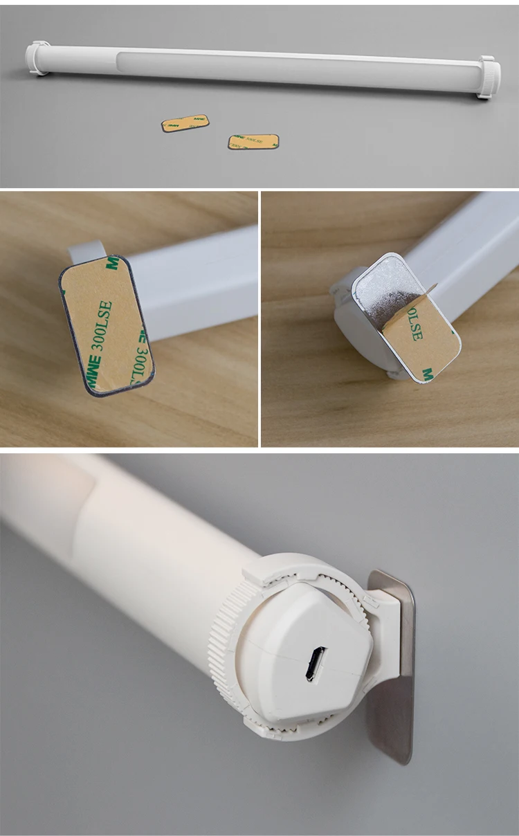 1200 mAh Rechargeable Lithium LED Wall Lamps Rotatable Lithium Battery Magnetic Holder Lamp USB Cable Charging Kitchen Light