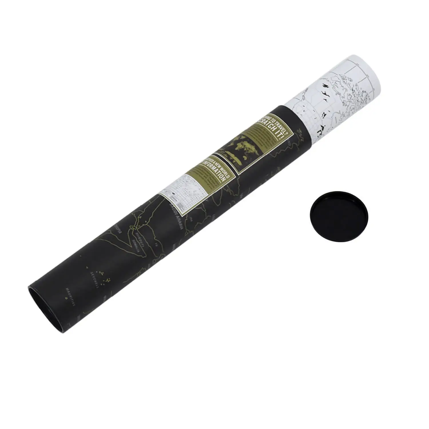 Deluxe Travel Edition Scratch Off World Map Poster Personalized Journal Log