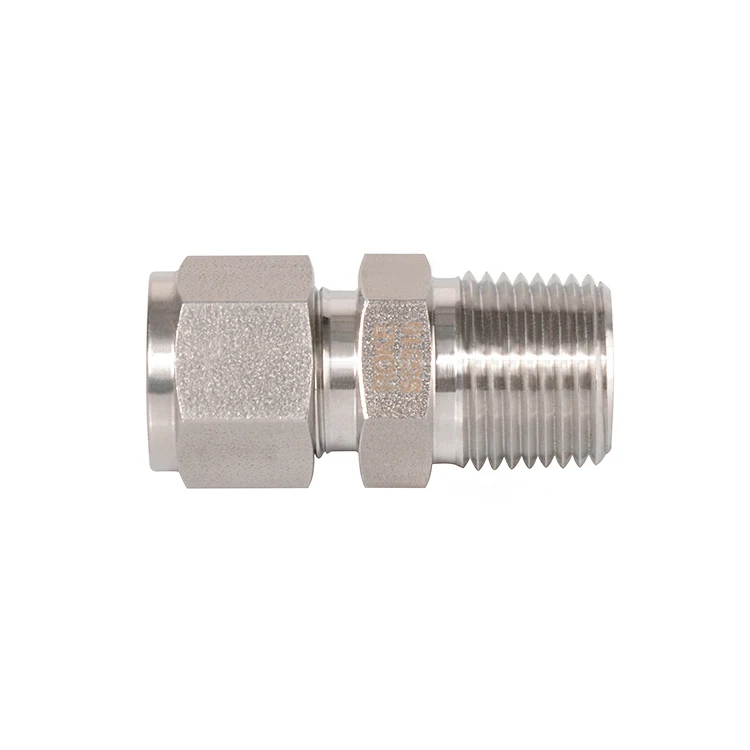 Stainless Steel Double dual Ferrules Metric Tube 2mm to 38mm Male Thread Thermocouple Connectors adapter