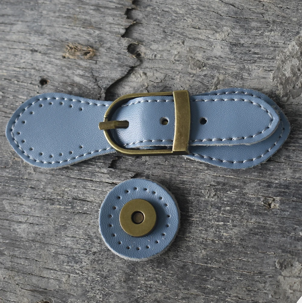 Split Leather Magnetic Button Lock Bag Snap Closure Buckle Clasp Replacement DIY Handbag Purse Sewing Accessories