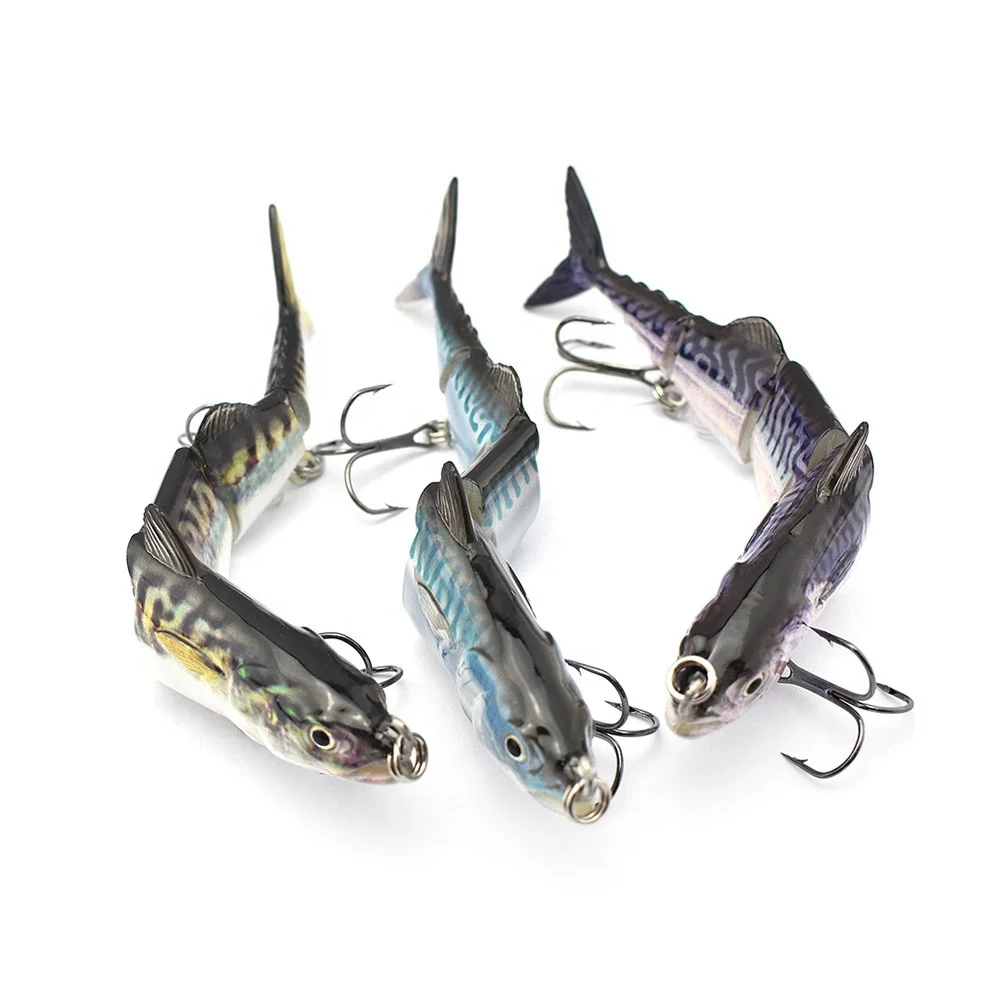 ODS Jointed Bass Fishing Bait for Saltwater Freshwater Four Section Tuna Lure Swimbait Hard Plastic Tuna Trolling Fishing lures