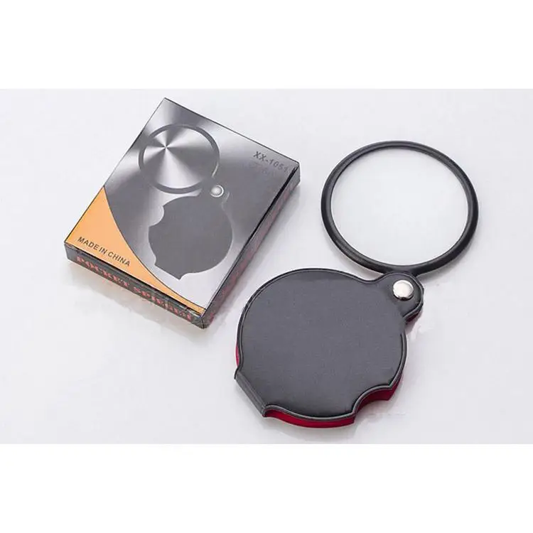 Portable Mini 50mm 8X Pocket Folding Magnifier Reading Magnifying Eye Loupe Glass Lens Foldable Jewelry Loupes