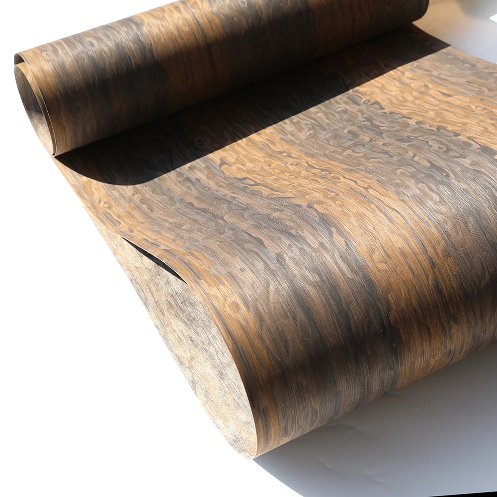 Engineered Wood Veneer  Smoked Eucalyptus Pomelle Reconstituted Wood Veneer for MDF Plywood and Furniture