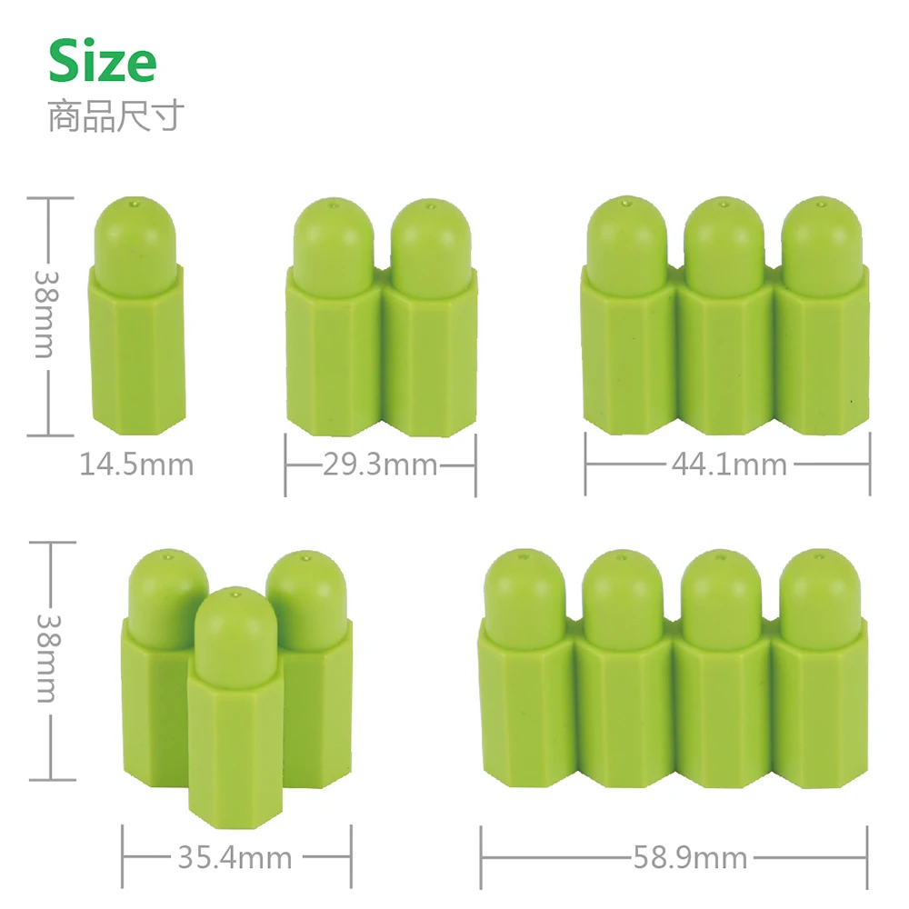 66PCS PP Colorful plastic bullet building blocks toys creative assembly educational toy block for kids