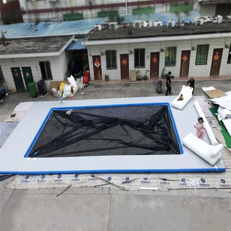 Customized Portable Inflatable Waterproof PVC Floating Ocean Yacht Inflatable Sea Swimming Pool