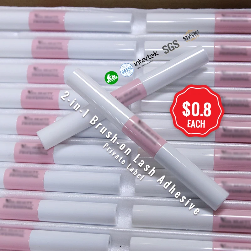 FREE SAMPLE Lash Glue Bond and Seal Long Lasting Strong Hold Waterproof 2 in 1 Cluster Eyelash Glue for DIY Lash Extensions