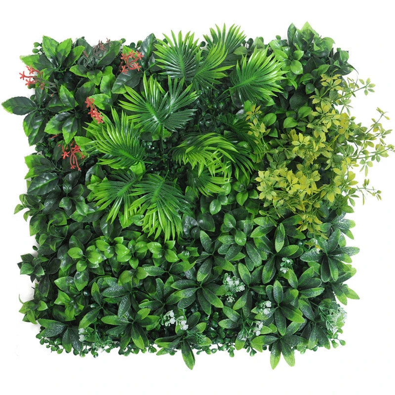 UV Outdoor Fake Grass Hedge Jungle Vertical Plants Wall Artificial Wall Hanging Plant Green Grass Wall for Home Decoration