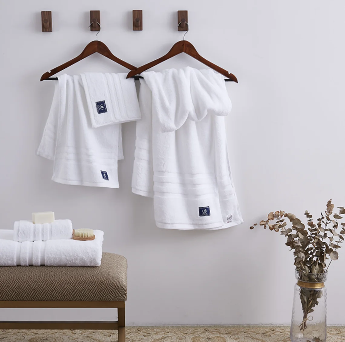 Hot sale Organic Cotton towel set Eco Friendly 3 pack bath and face towel White 100% Cotton hotel cotton towel