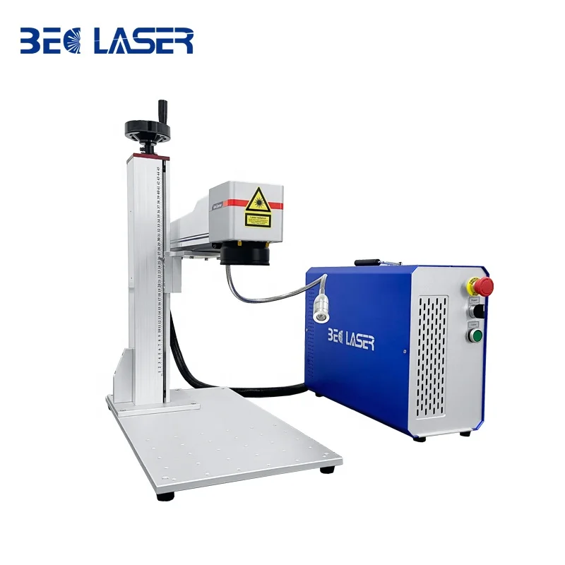 JPT Raycus Fiber Metal 20w  30w 50w Silicone Laser Engraving marking  Machine for leather Acrylic wood cutting