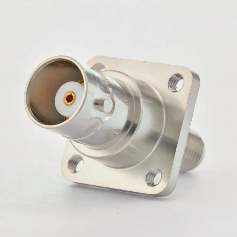 4GHz BNC female to SMA female 4 Hole flange rf adapter