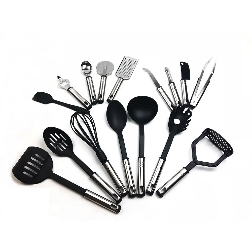 25Pcs Silicone Cooking Utensils Non Stick Cookware Set Kitchen Utensils with Spatula Opener Measuring Spoon Set