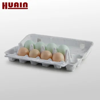 Eco Friendly Customized  Molded Paper Pulp Packaging Box For 12 eggs