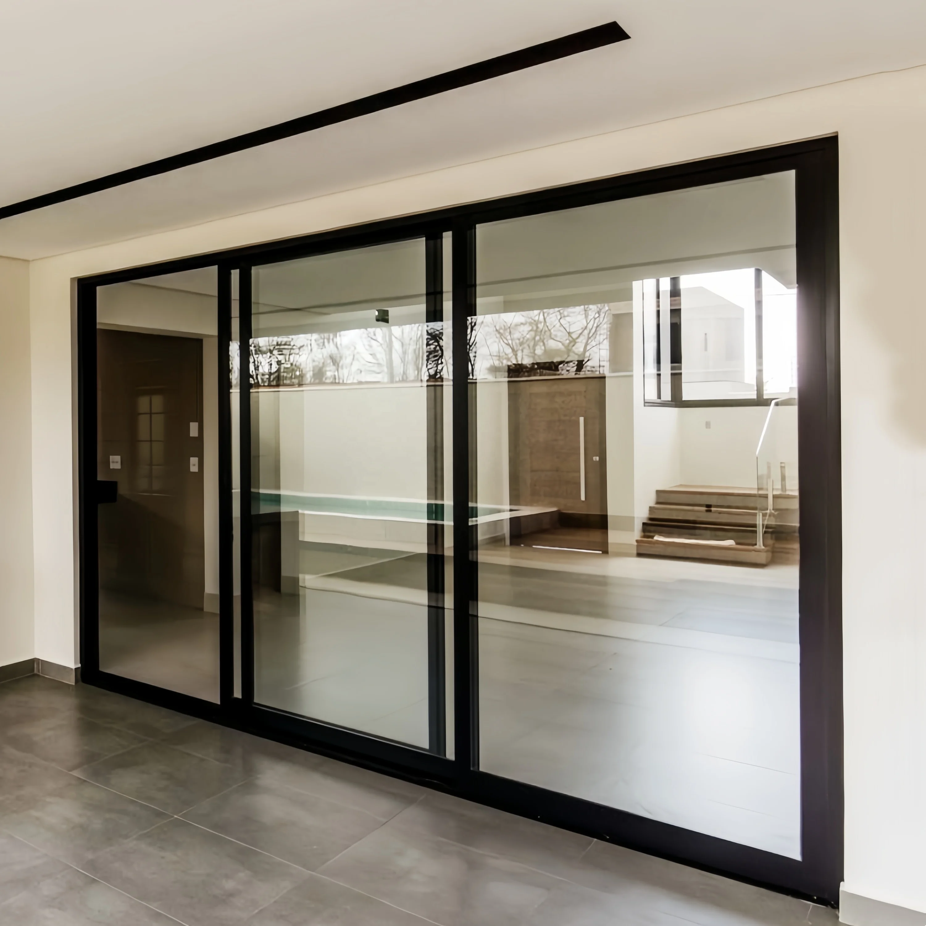 Customized Glass Sliding Door New Broken Bridge Aluminum Multitrack Soundproof Energy Efficient Sliding Door for Balcony Villa