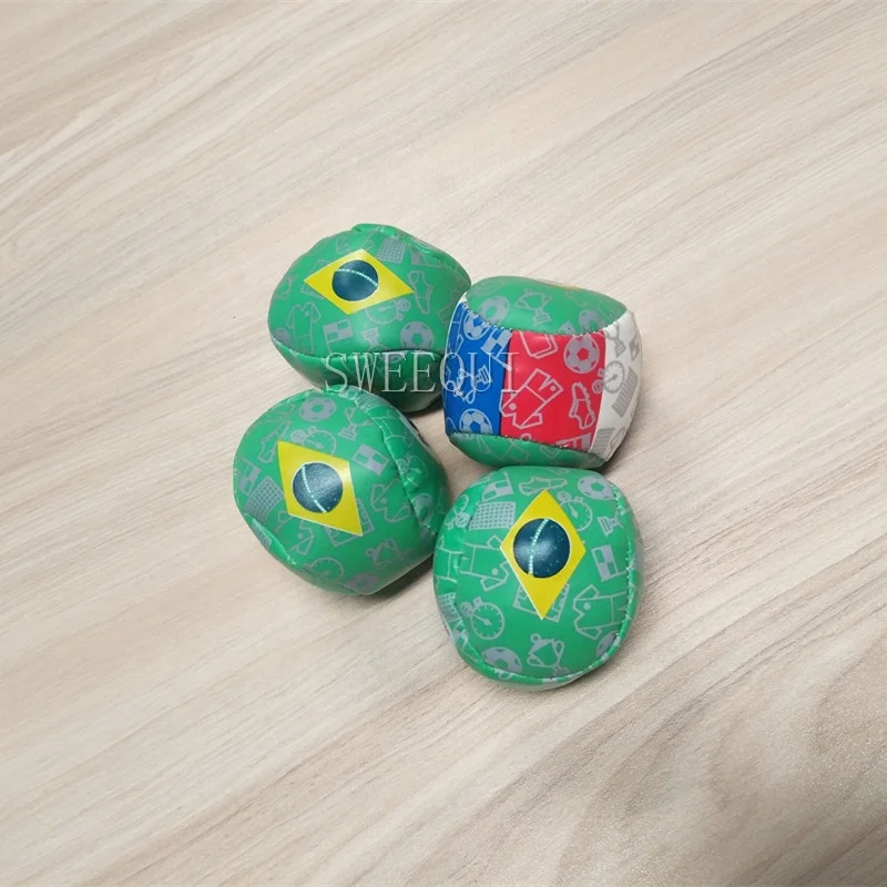 promotional juggling ball  pu filled mini footbag