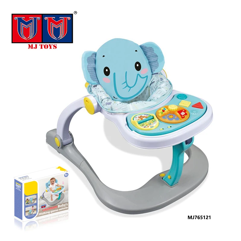 Education Activity Baby 4 in 1 Learning Folding Toddlers Strollers Animal Rabbit Activity Dining Feeding Chair with Music