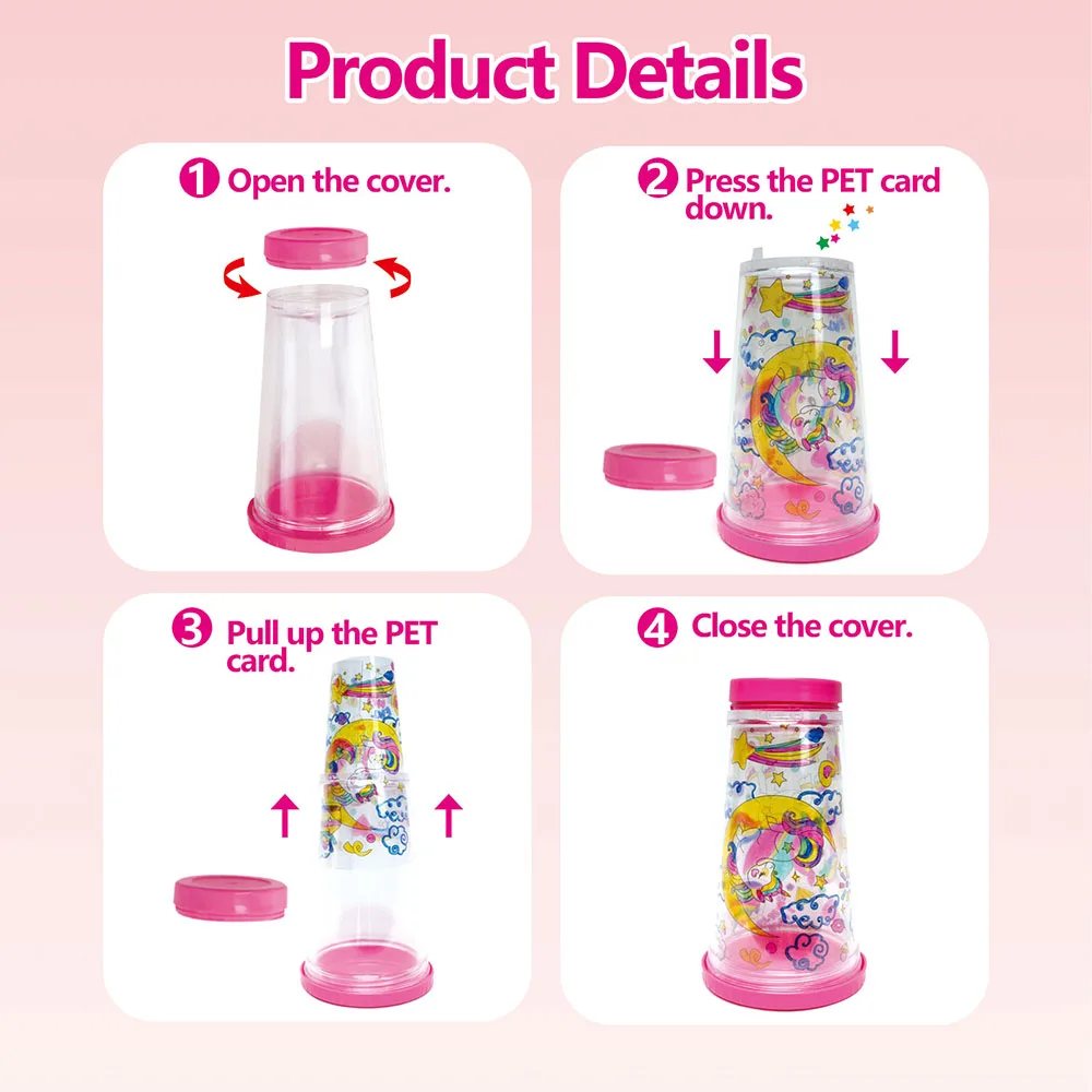 With pen sticker Doodle Pink double layer 500ml water cup toy diy arts craft 2024