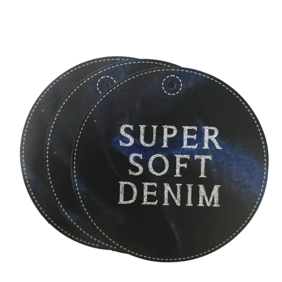 Custom 800gsm Luxury Small round Paper Hang Tags for Clothing Shoes Bags Accessories Eco-Friendly ThickStamped Technique Used