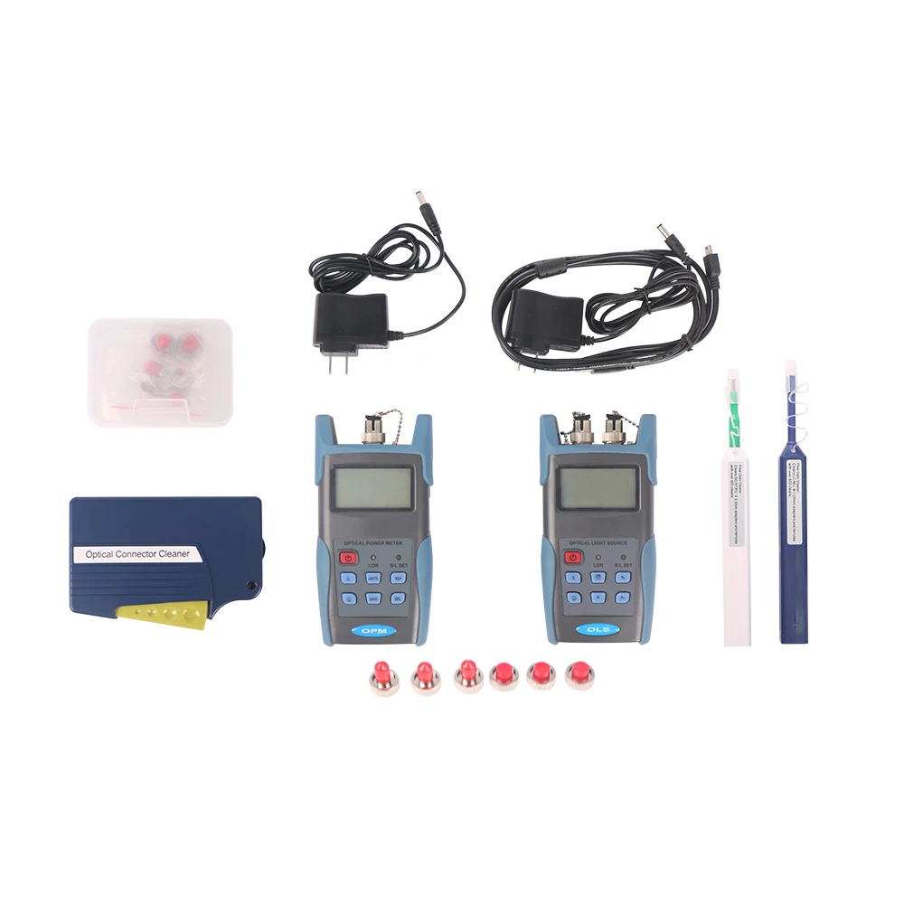 FCST210407 Deluxe Quad Optical Loss Fiber Optic Test Toolkits For FTTH FTTX Telecom Network Repair And Accepting