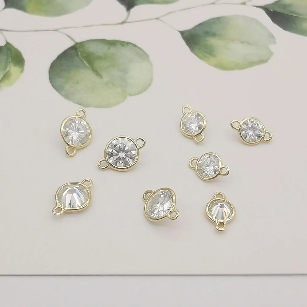 Solid Gold Accessory Custom Size 3mm 4mm 5mm Round Bezels 9K 14K 18K Gold Bezel Asseccory for Setting Diamond Stones