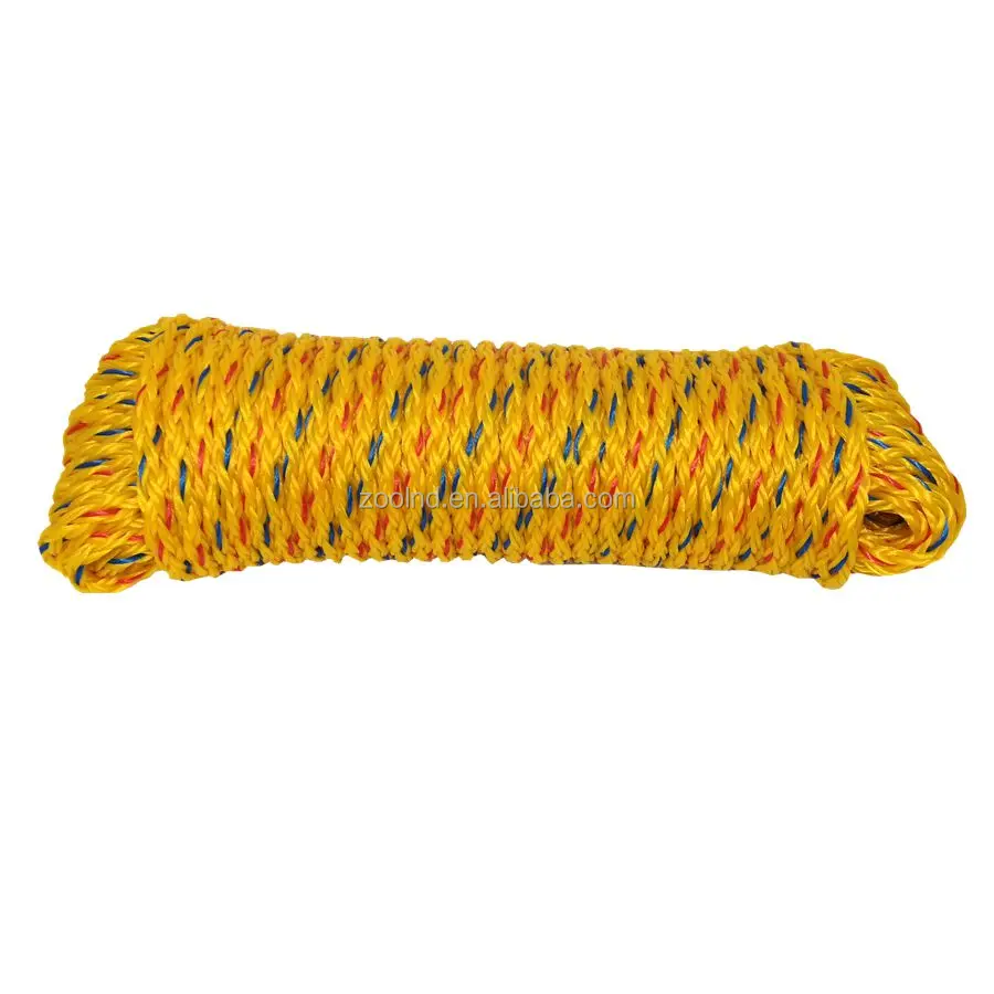 100% Polyethylene Monofilament Rope Mixed Color PE Hollow Braided Rope