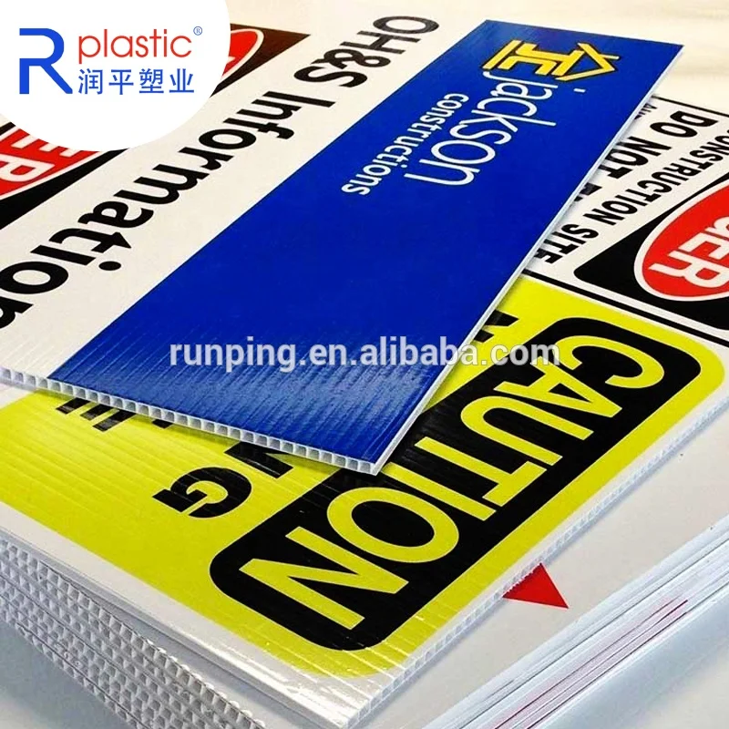 NewPP Material Outdoor Corrugated Plastic Yard Signs/ Coroplast Advertising Boards/pp Board