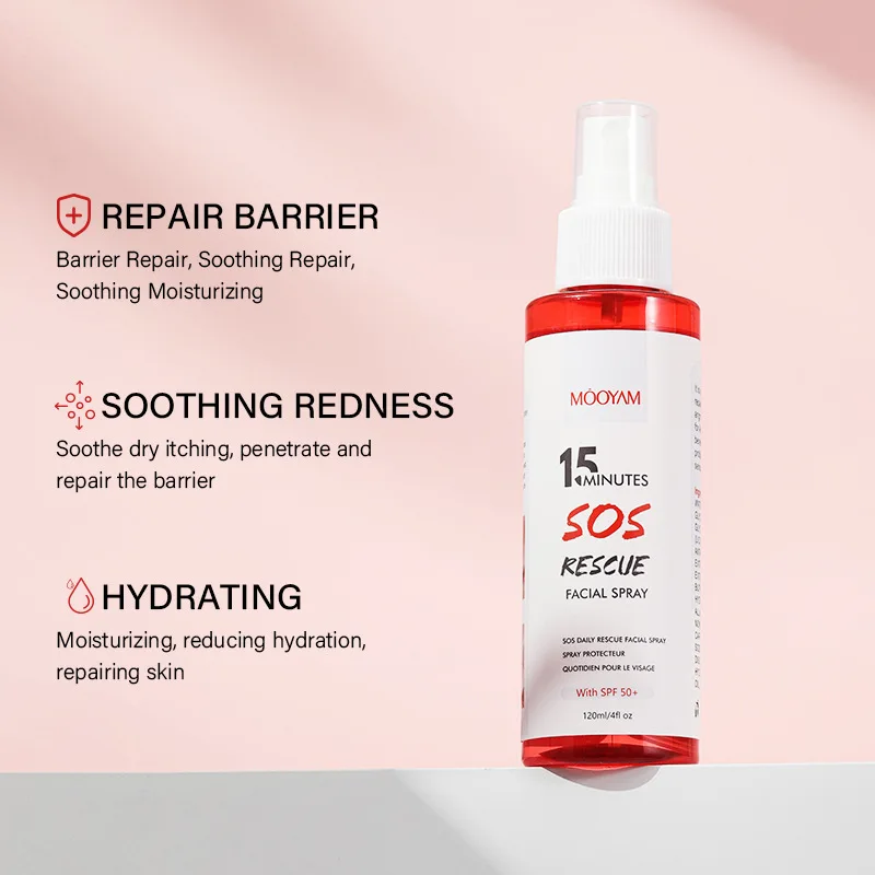 Mooyam 15 Minutes SOS Rescue Facial Spray Repair Facial Redness Essence Soothing Intensive Rescue Serum Facial Spray